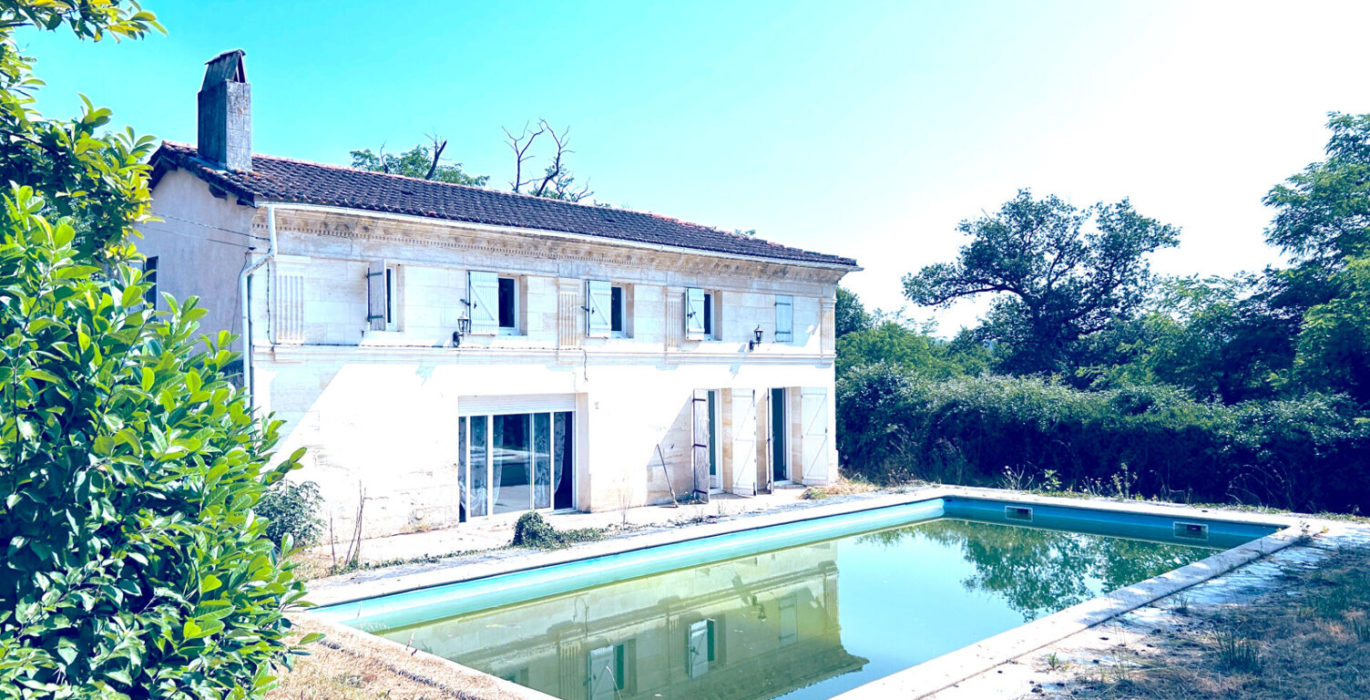 A VENDRE MAISON EN PIERRE AVEC TERRAIN ET ETANG - SECTEUR COUTRAS — photo 1