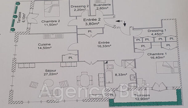 Appartement 3 pièces  à vendre Nice 06000