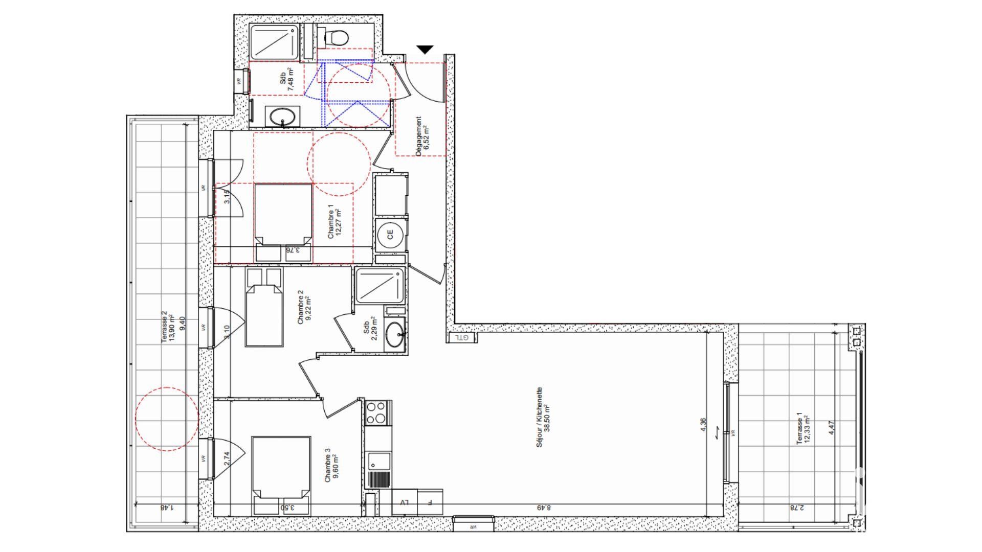 Bormes-Les-Mimosas - 86m² - 4p. - 3ch.