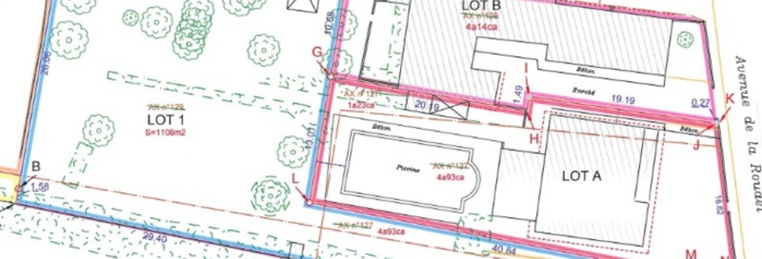 Terrain  1106 m² à vendre à Libourne (33500)