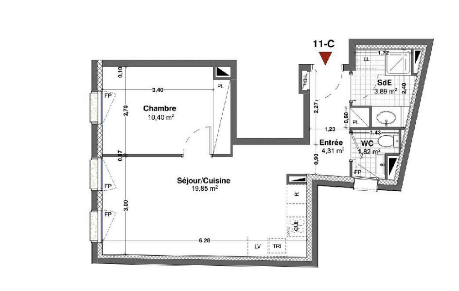 Appartement neuf 2 pièces 40 m²