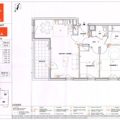 Appartement 3 pièces 1500 €