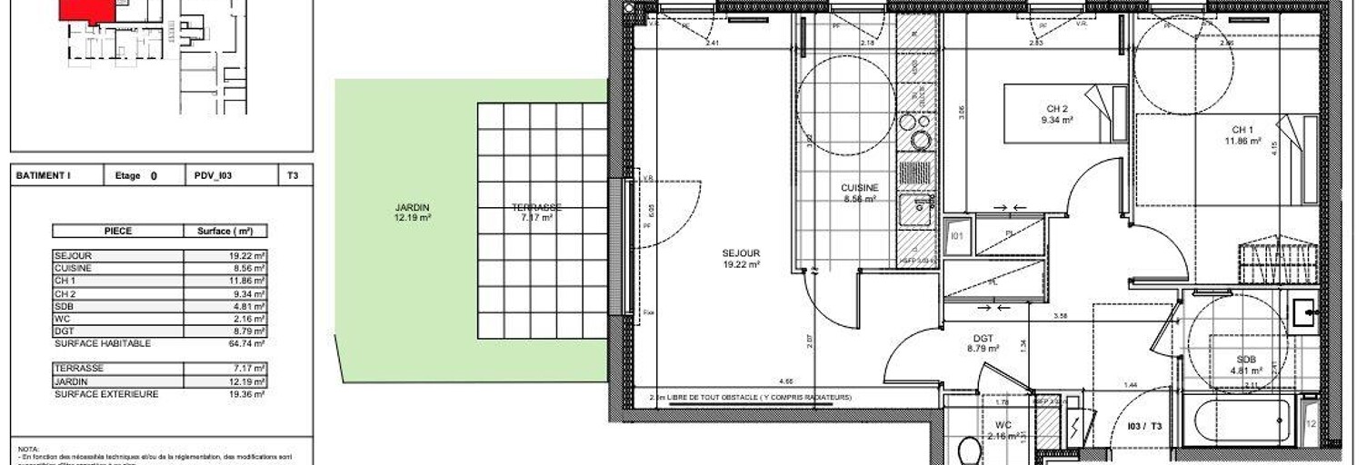 Appartement 3 Pièces 65 m² à vendre à Nanterre (92000)