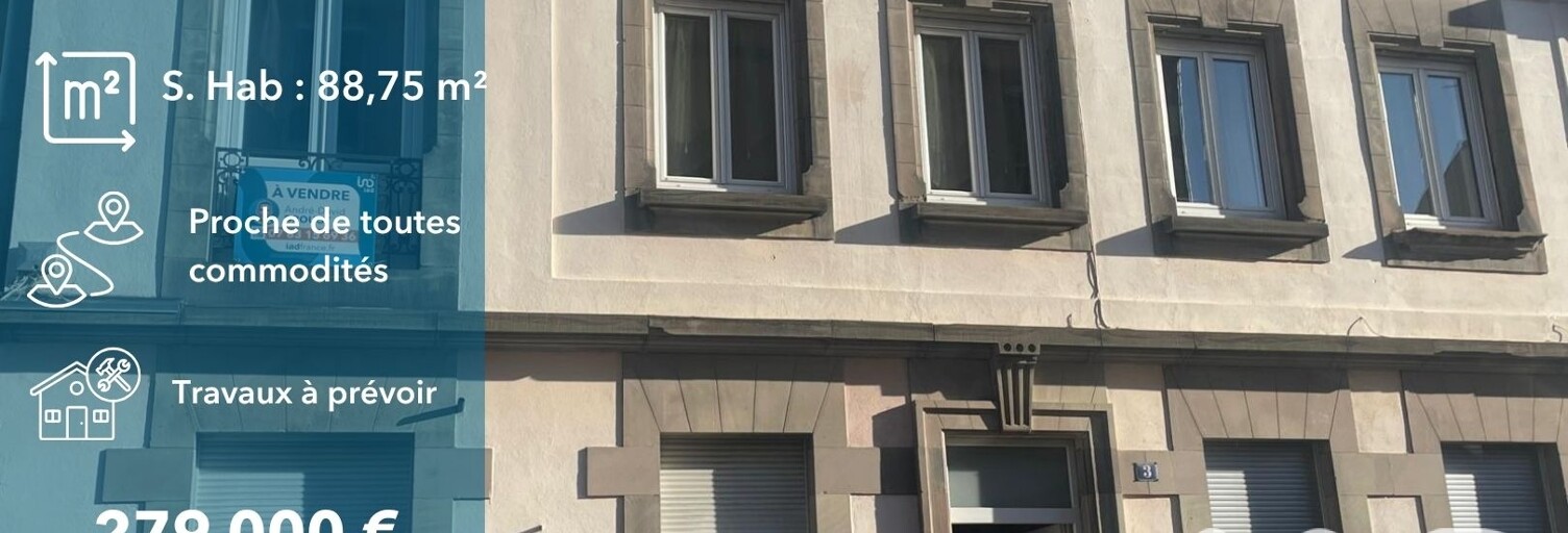 Appartement 4 Pièces 88 m² à vendre à Strasbourg (67100)