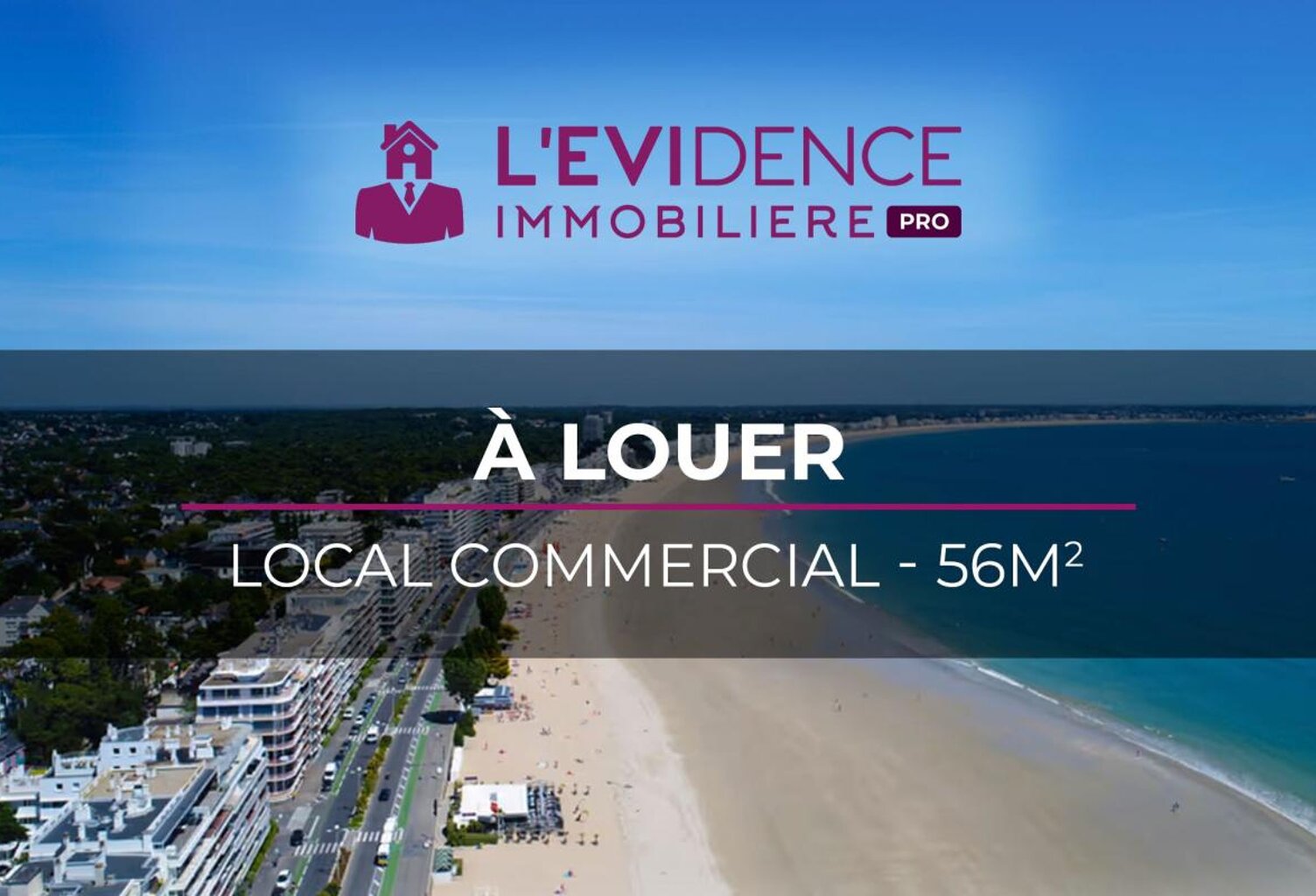 A louer, en location pure, local commercial de 56m2 à La Baule — photo 1