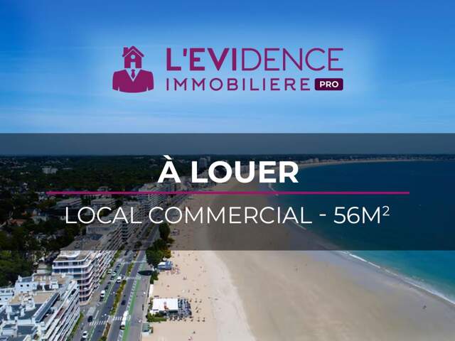 A louer, en location pure, local commercial de 56m2 à La Baule — photo du bien
