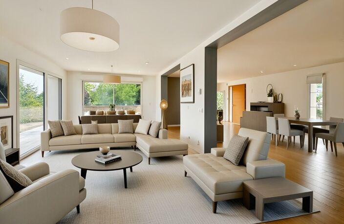 Maison à vendre 7 pièces DIVONNE LES BAINS - Maison contemporaine avec vue et magnifiques volumes — photo 4