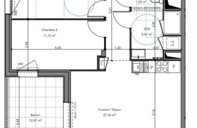 29160 Crozon Appartement 66 m² Sud Ouest balcon 12 m² cuisine séjour 27 m² aucun travaux — photo du bien