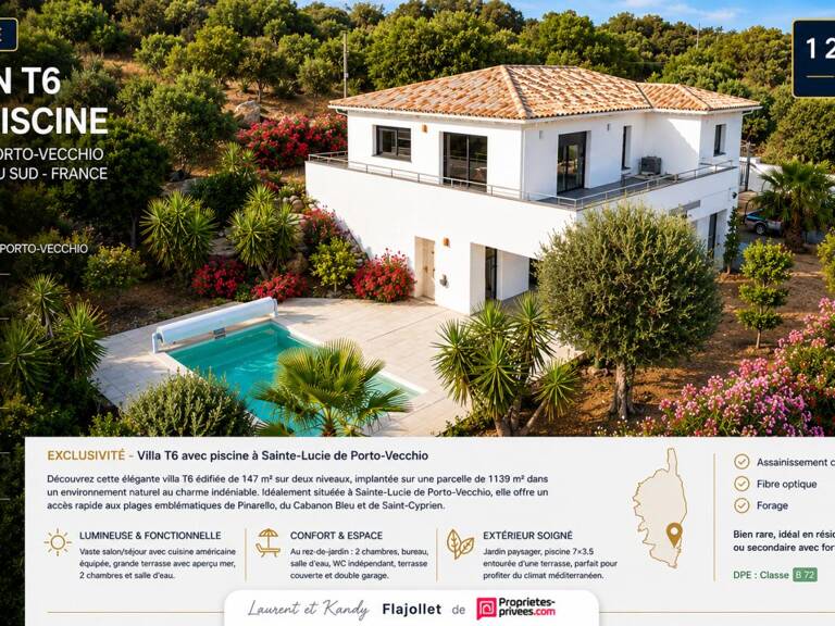 Maison T6  avec piscine - Sainte Lucie De Porto Vecchio  20144 - Corse du Sud  - FRANCE — photo 1