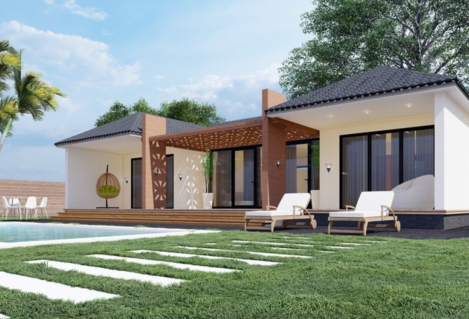 SAINTE CLOTILDE (974) - Villa luxe à vendre 5 pièces de 150 m² + Jardin arboré paysagé + Piscine et Jaccuzi parcelle de 1300 M² — photo 1