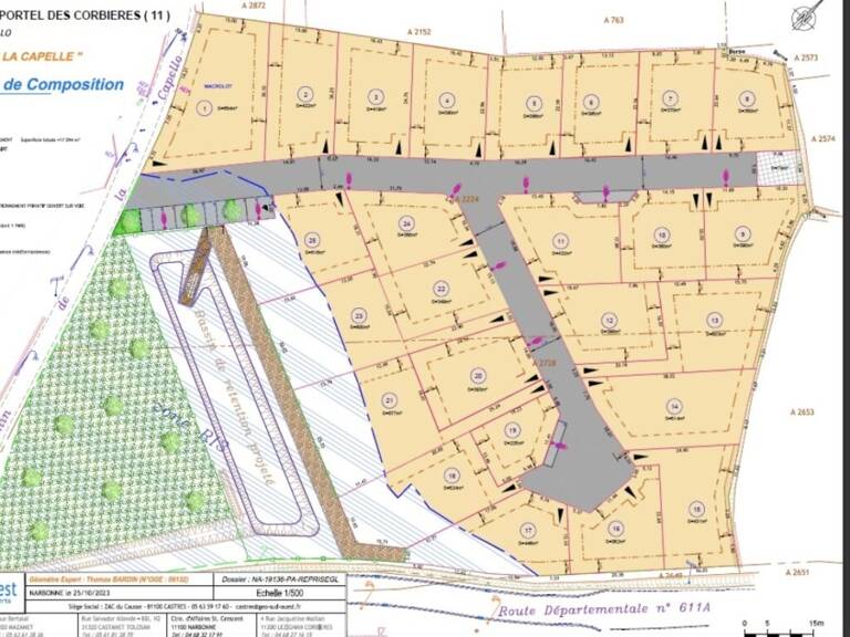 À VENDRE   Terrain 677m2 viabilisé – Nouveau Lotissement “La Capelle” Portel des Corbières — photo 1