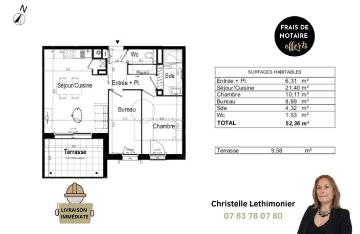 2 Pièces ·  52,36 m² · Dinard 35800 · Balcon + Parking — photo 2