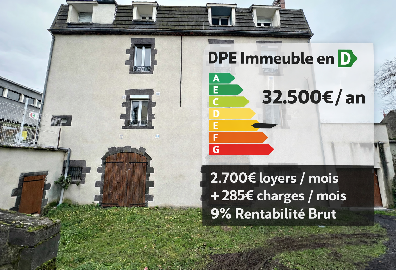 MANZAT   Immeuble de rapport   Axe principal   Rentabilité 9 — photo 1