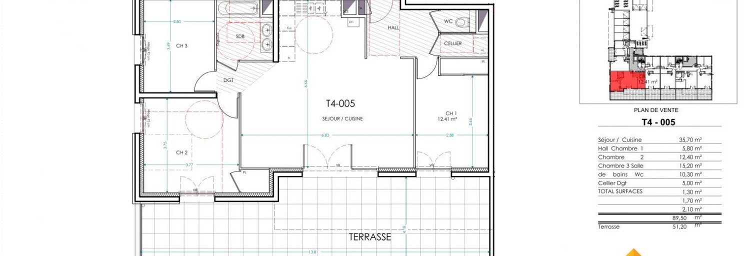 Appartement 4 Pièces 90 m² à vendre à Noyarey (38360)