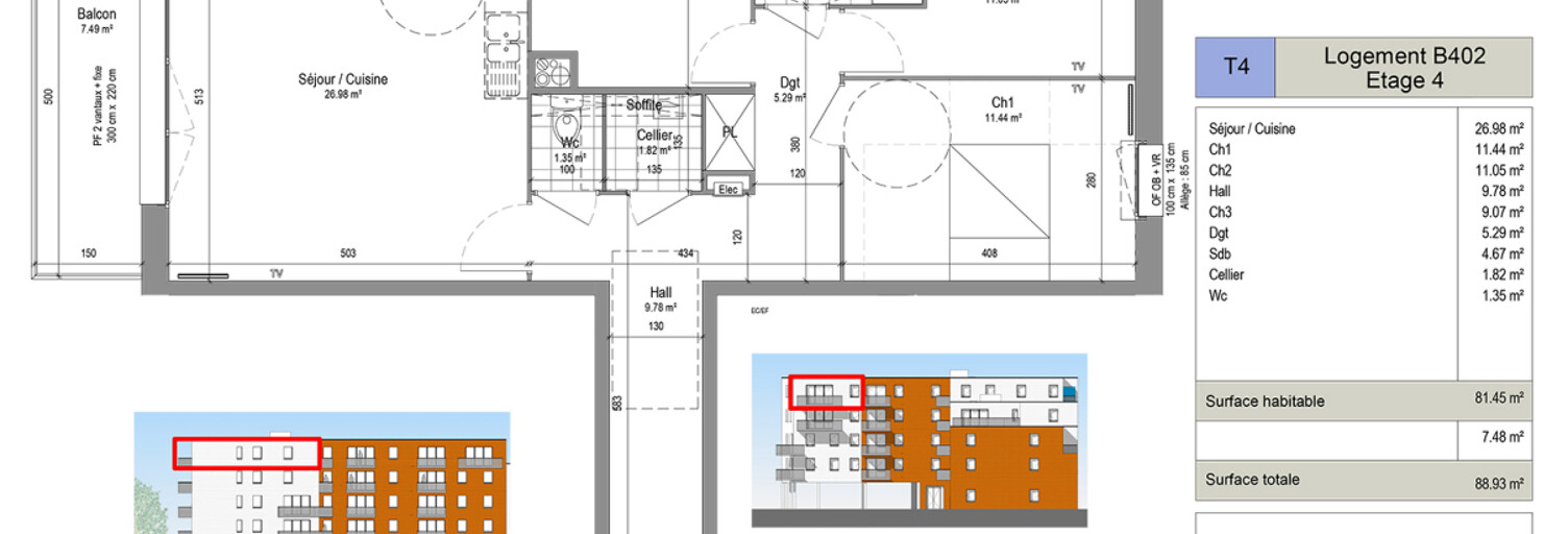 Appartement 4 Pièces 81 m² à louer à Valenciennes (59300)