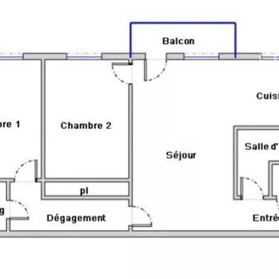 Appartement 3 pièces 1052 €