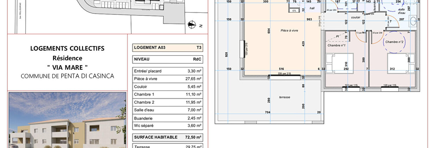 Appartement 3 Pièces 73 m² à vendre à Penta-di-Casinca (20213)