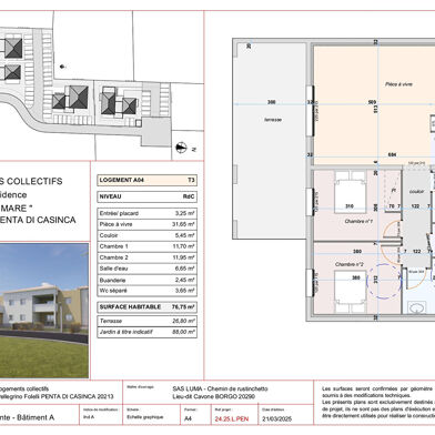 Appartement 3 pièces 224000 €