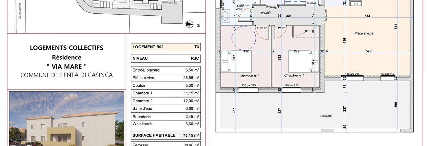 Appartement 3 Pièces 73 m² à vendre à Penta-di-Casinca (20213)
