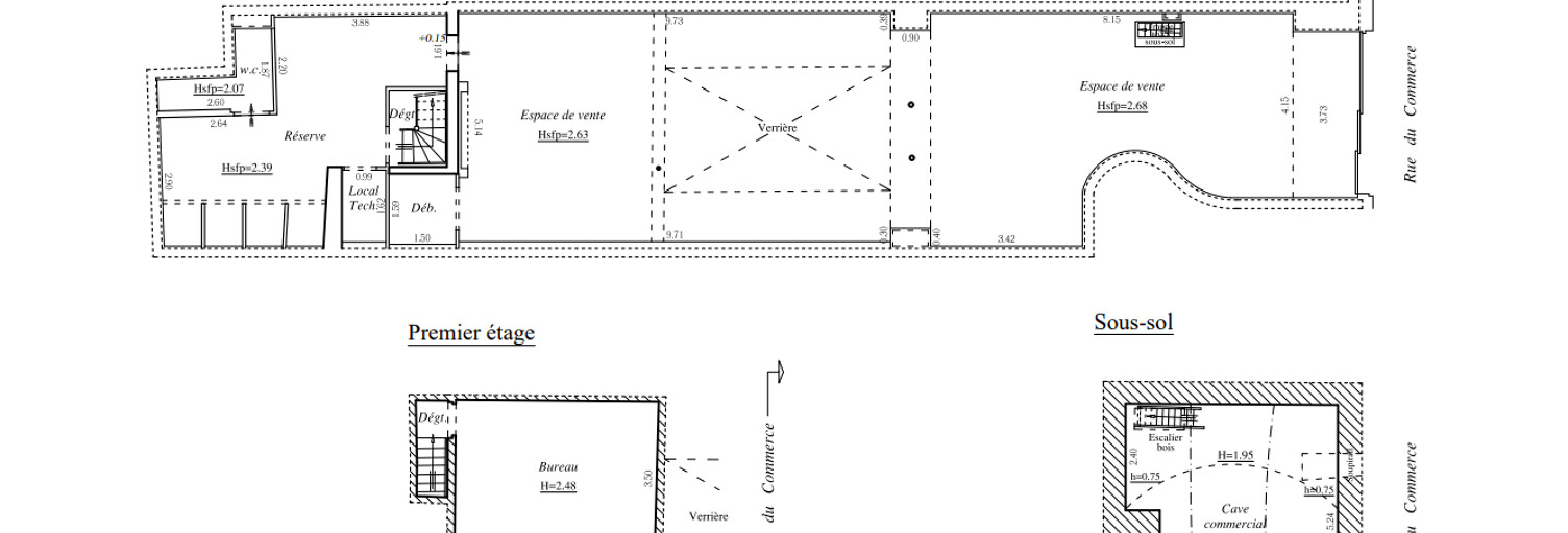 Commerce  149 m² à louer à Paris 15 (75015)