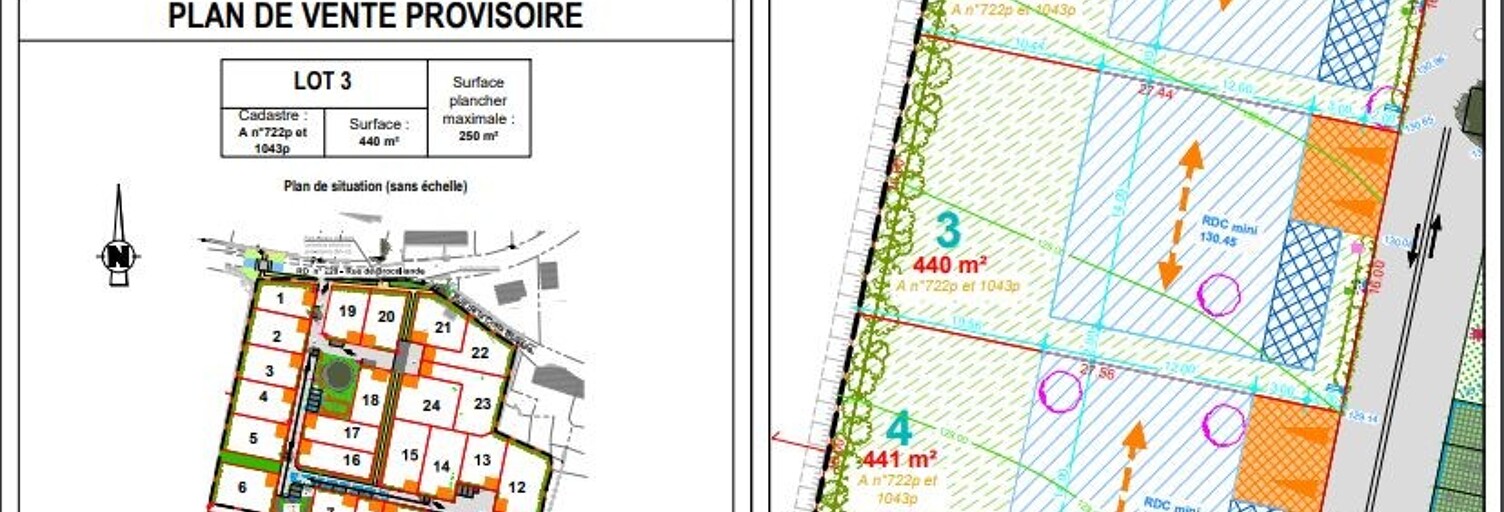 Terrain  440 m² à vendre à Cardroc (35190)