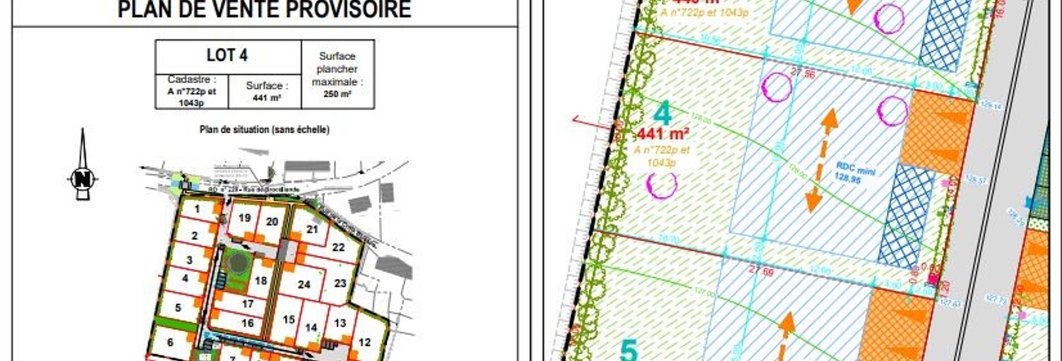 Terrain  441 m² à vendre à Cardroc (35190)