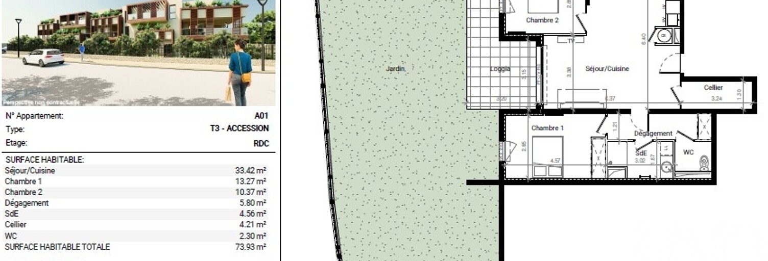 Appartement 3 Pièces 74 m² à louer à Frontignan (34110)