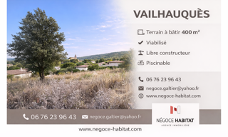 Terrain  400 m² à vendre à Vailhauquès (34570)