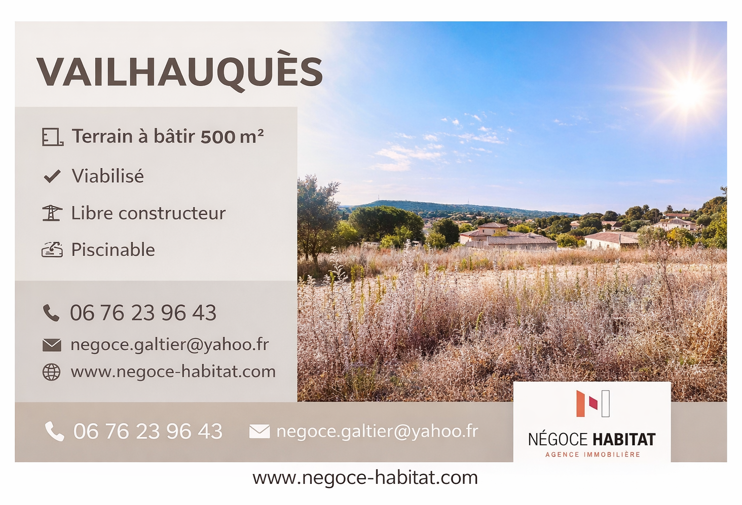 Terrain viabilisé 500m2 - Libre constructeur — photo 1