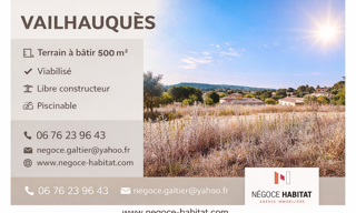 Terrain  506 m² à vendre à Vailhauquès (34570)