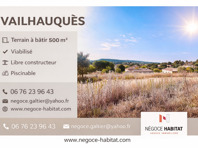 Terrain viabilisé 500m2 - Libre constructeur — photo du bien