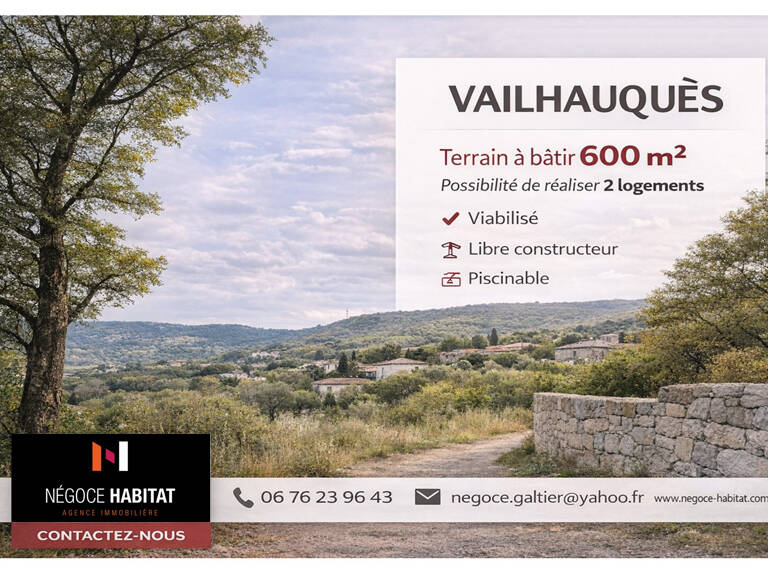 RARE! Terrain viabilisé 600m2, possibilité 2 maisons! — photo 1