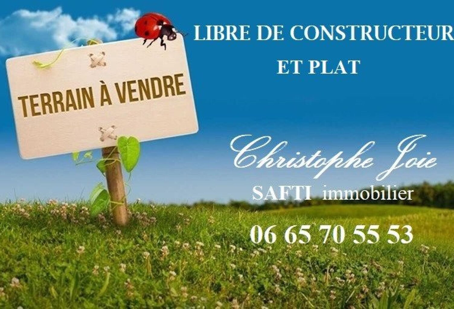 Terrain plat libre de constructeur. Emprise 60% — photo 1