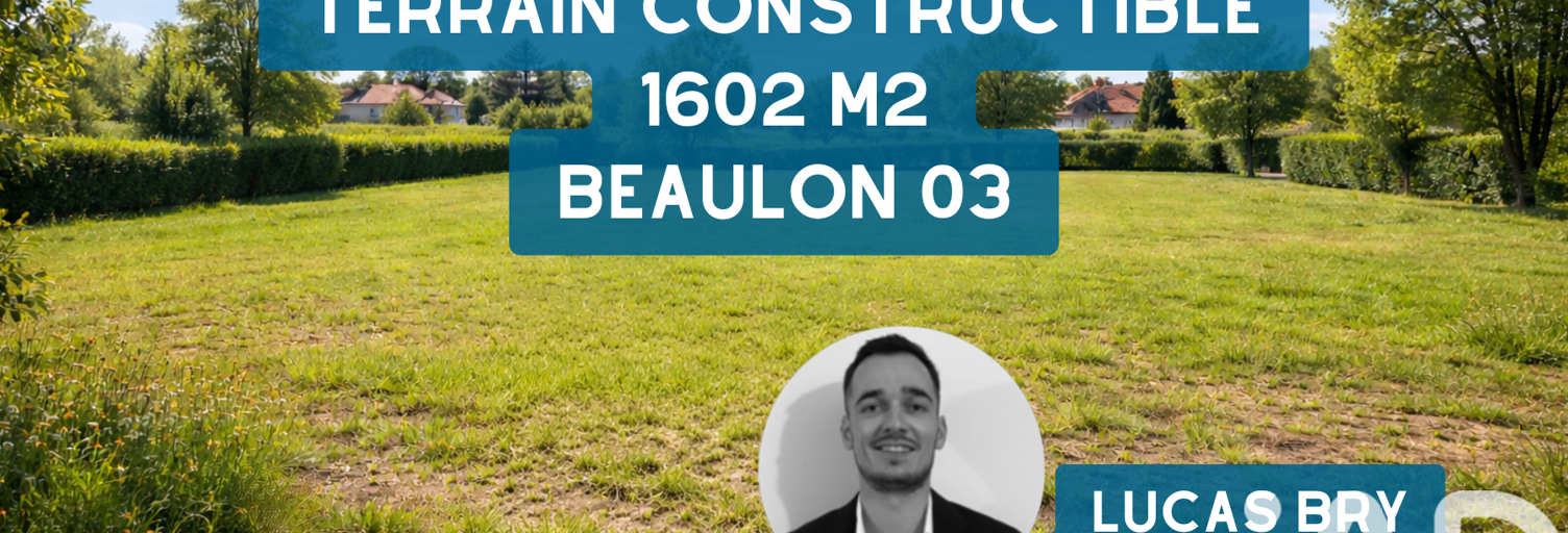 Terrain  1602 m² à vendre à Beaulon (03230)