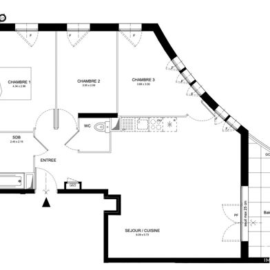 Appartement 4 pièces 295300 €