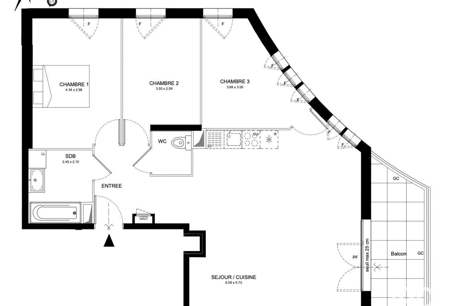 Vente Appartement 4 pièces — photo 1