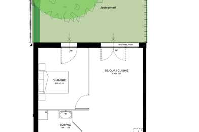 Appartement 2 pièces 189000 €