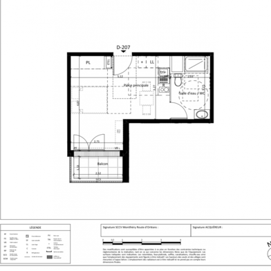 Appartement 1 pièces 820 €