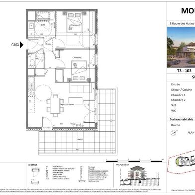 Appartement 3 pièces 374000 €