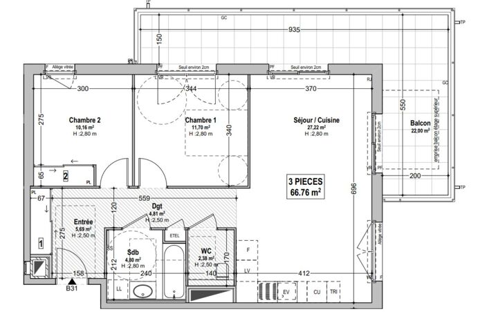 Vente Appartement 3 pièces — photo 4