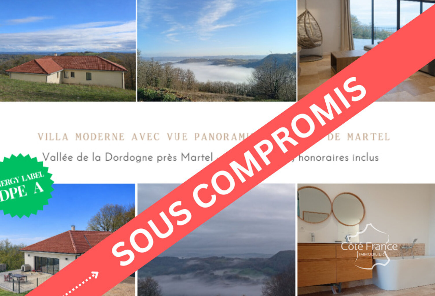 Villa moderne avec vue panoramique sur la vallée de la Dordo — photo 1