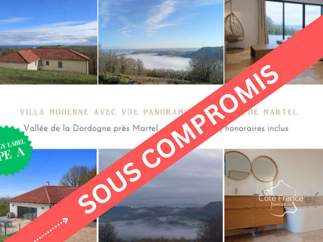 Villa moderne avec vue panoramique sur la vallée de la Dordo — photo du bien