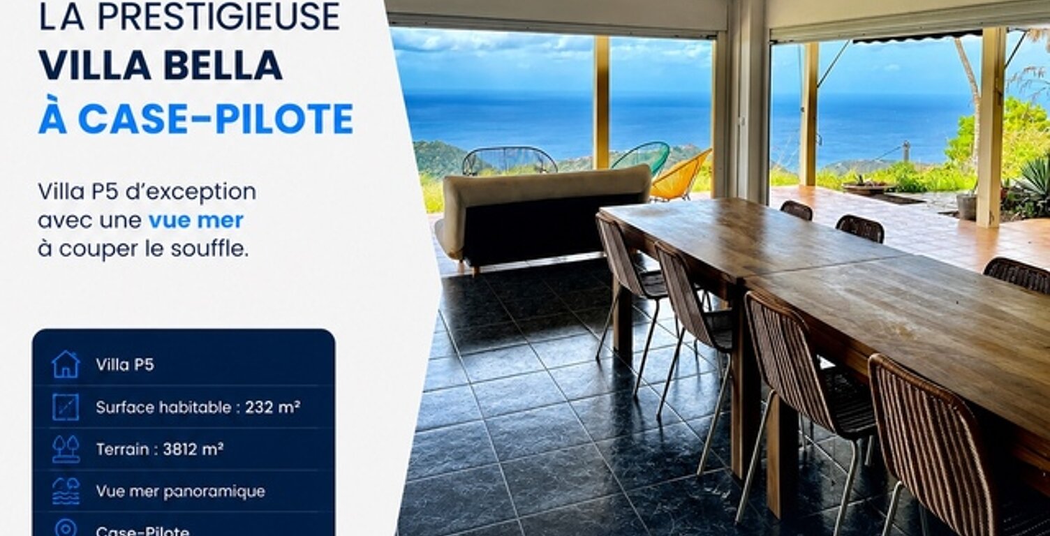 ❤️ Coup de cœur ❤️ À vendre à CASE PILOTE somptueuse Villa P5 de 231.36 m² sur 3812 m² de terrain — photo 1
