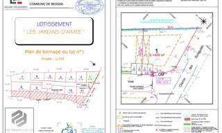 Terrain  405 m² à vendre à Bessan (34550)