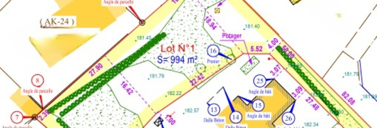 Terrain  1000 m² à vendre à Gratentour (31150)