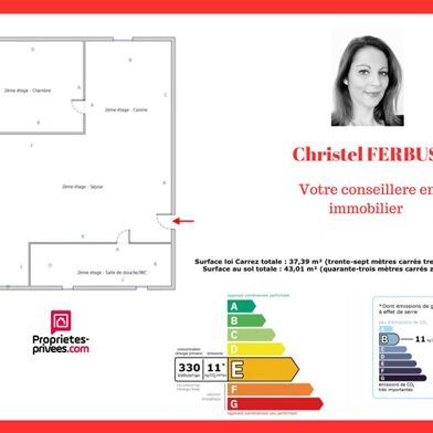 Appartement 2 pièces 165000 €