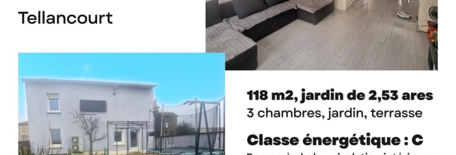Maison 6 Pièces 118 m² à vendre à Tellancourt (54260)
