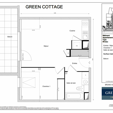 Appartement 2 pièces 785 €