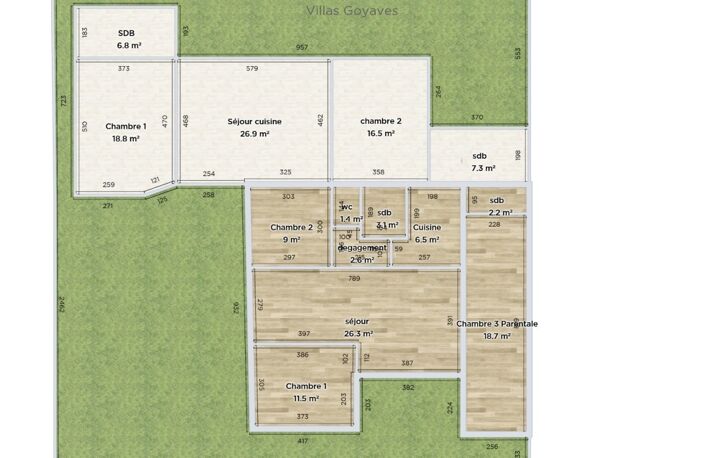 SAINTE CLOTILDE (97490) - A vendre 2 maisons mitoyennes T3 + T4 sur parcelle de 501 m² — photo 4
