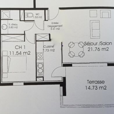 Appartement 2 pièces 689 €